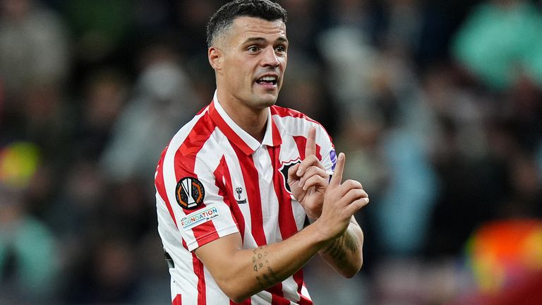 Granit Xhaka leads the way on Sunderland's Europa League debut