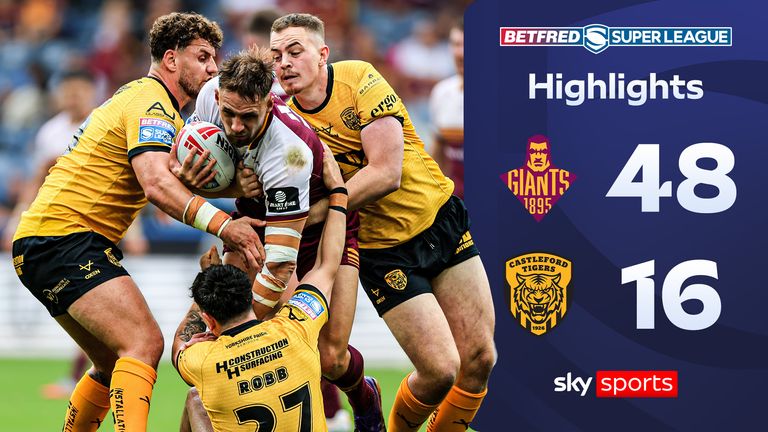 Huddersfield signed off from the Accu Stadium with a morale-boosting 48-16 win over Castleford