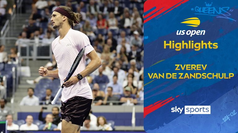 Alexander Zverev vs Botic van de Zandschulp US Open highlights