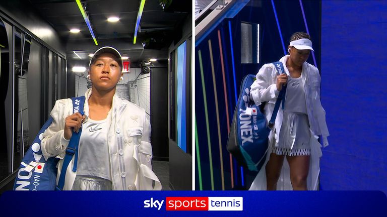 Naomi Osaka had an interesting outfit on as she made her entrance ahead of facing Katerina Siniakova in the US Open second round.