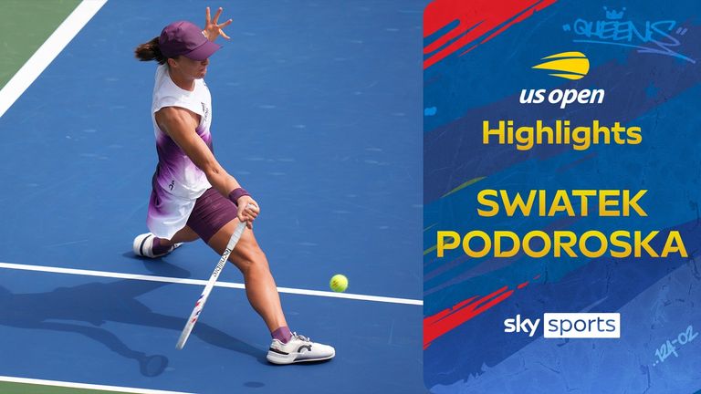 Highlights of Iga Swiatek against Nadia Podoroska from the US Open.