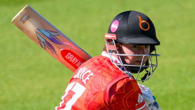 The Blaze's Kathryn Bryce bats in the 2026 Metro Bank One Day Cup (SWpix)