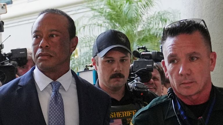 Woods attended a plea conference hearing for his DUI case 