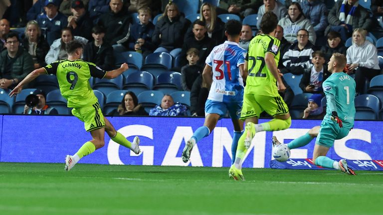 Tom Cannon scored Sheffield United's equaliser at Ewood Park