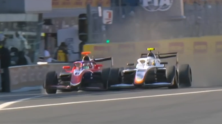 Ugo Ugochukwu was penalised for pushing Matteo De Palo into the barriers during F3 practice at Monza