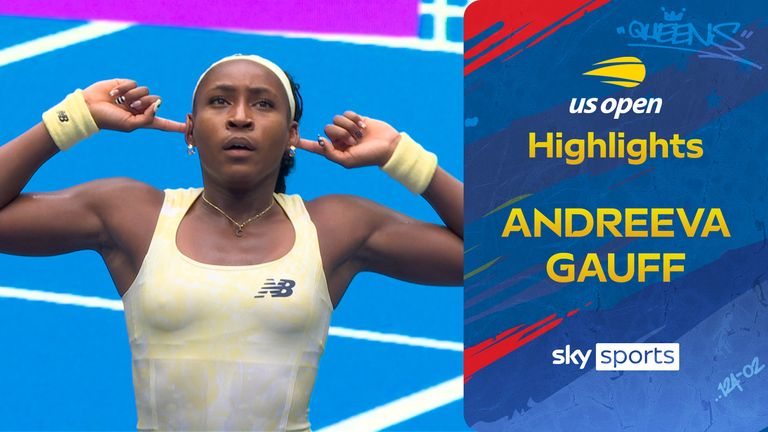 
Highlights from the US Open quarter-final between Coco Gauff and Mirra Andreeva. 