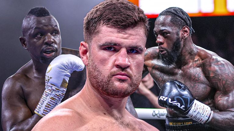 Dillian Whyte (L), Fisher (C), Wilder (R).