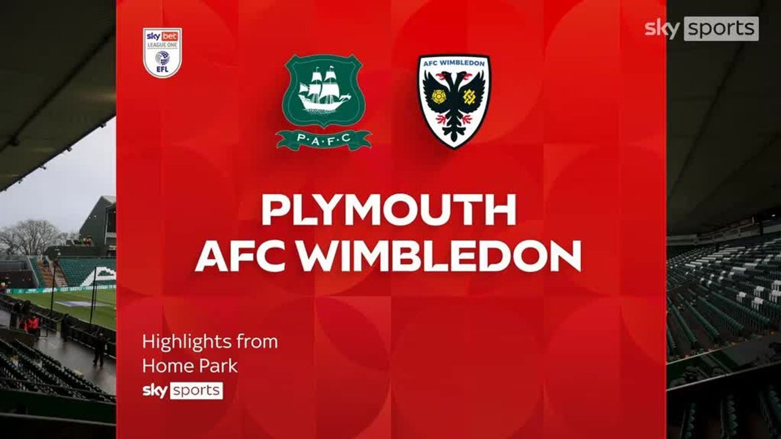 Plymouth Argyle 2-1 AFC Wimbledon
