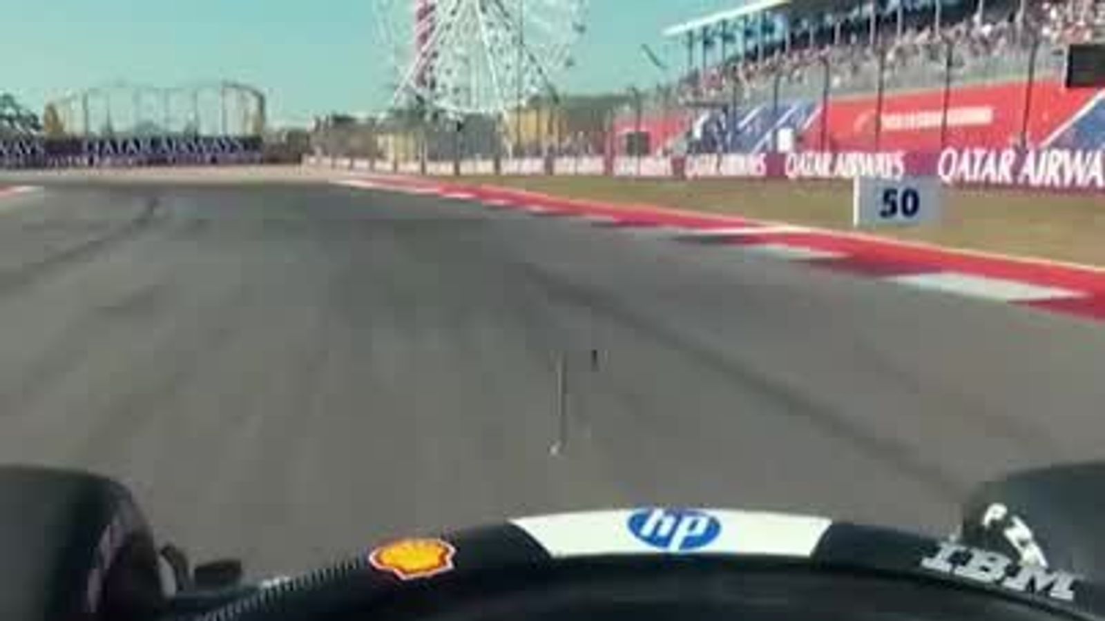 Russell pushes Leclerc off track!