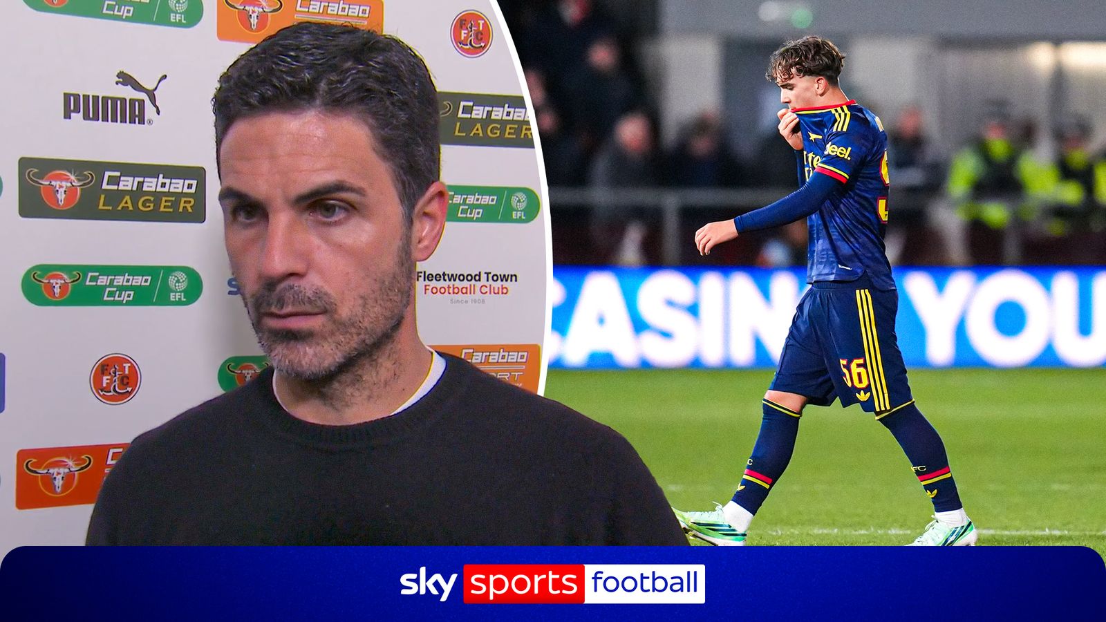 Arteta shares his thoughts following their shock Carabao Cup loss on penalties to League Two side Fleetwood