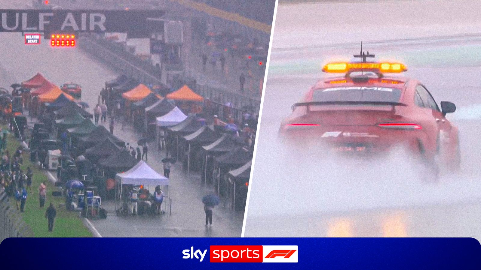Intense rain delays start of Bahrain GP in Malaysia