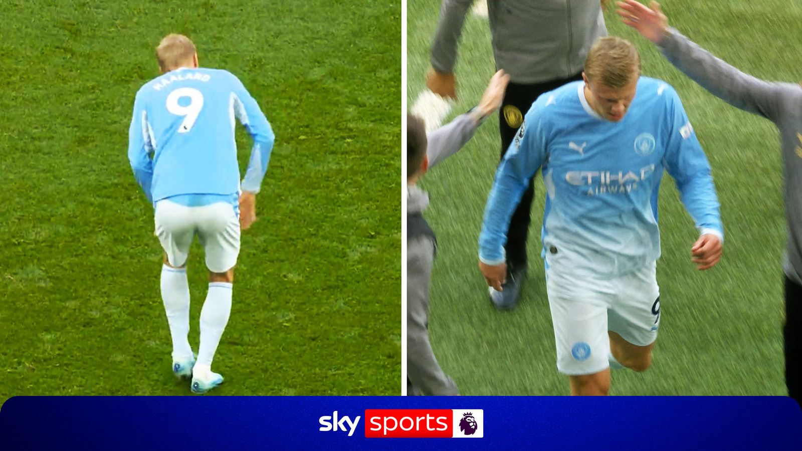 Erling Haaland Leaves Field Limping After Scoring Two Goals
