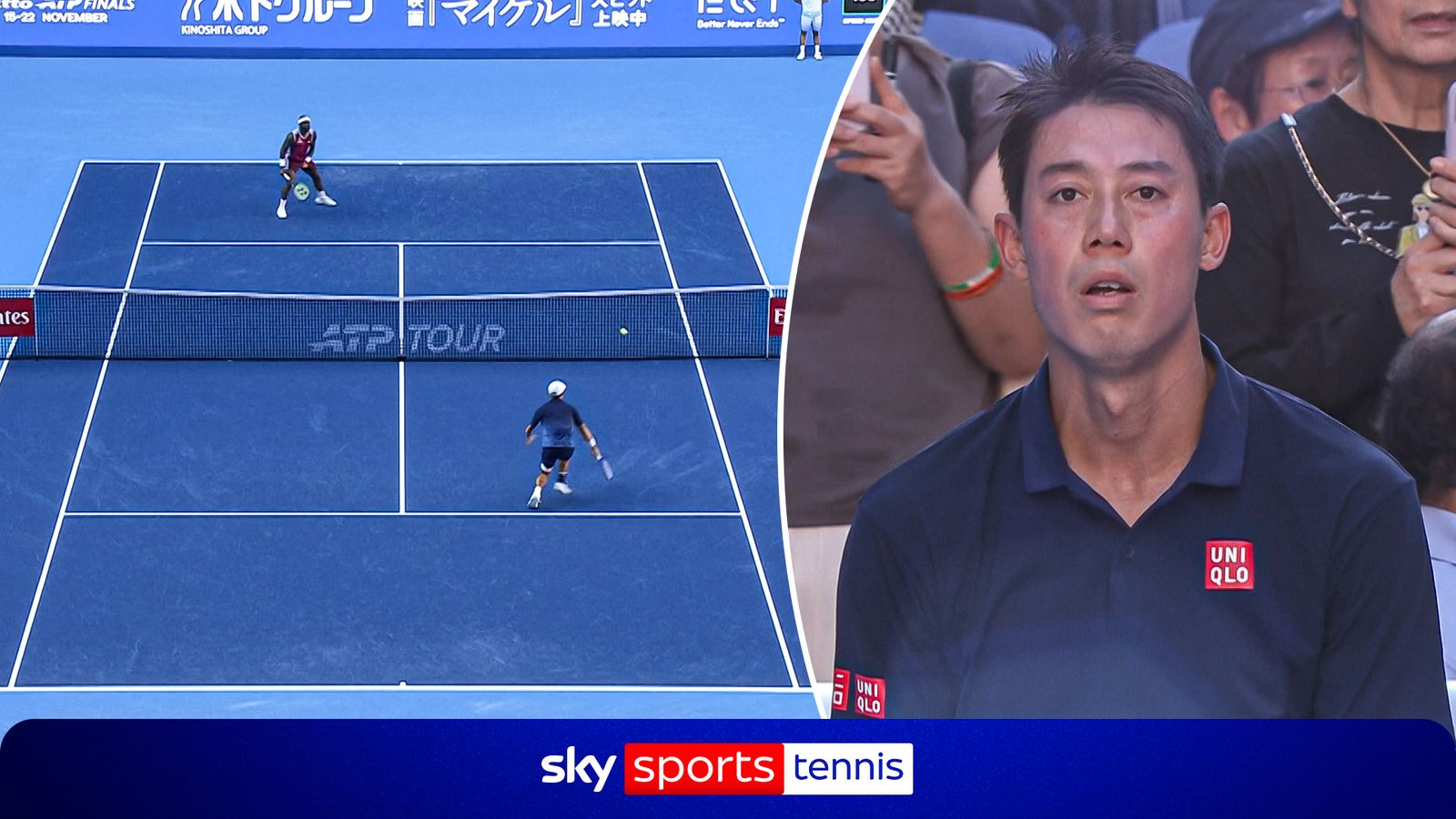 Kei Nishikori vs Frances Tiafoe | 23-shot rally the last of his career