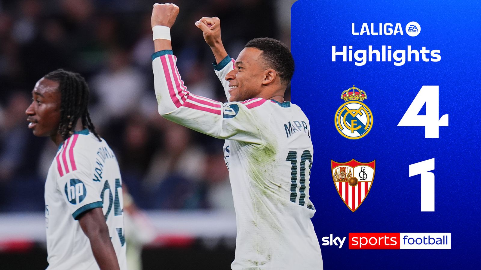 Mbappe stars with amazing goal as Real Madrid thump Sevilla