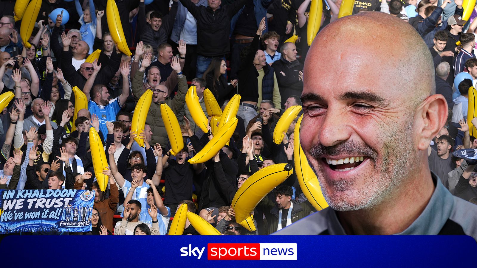Enzo Maresca Comments on Inflatable Bananas Popular Among Manchester City Fans