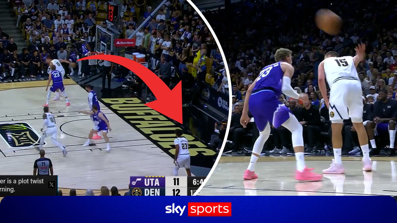 'What a pass!' - Jokic pulls off outrageous behind-the-back dime across court