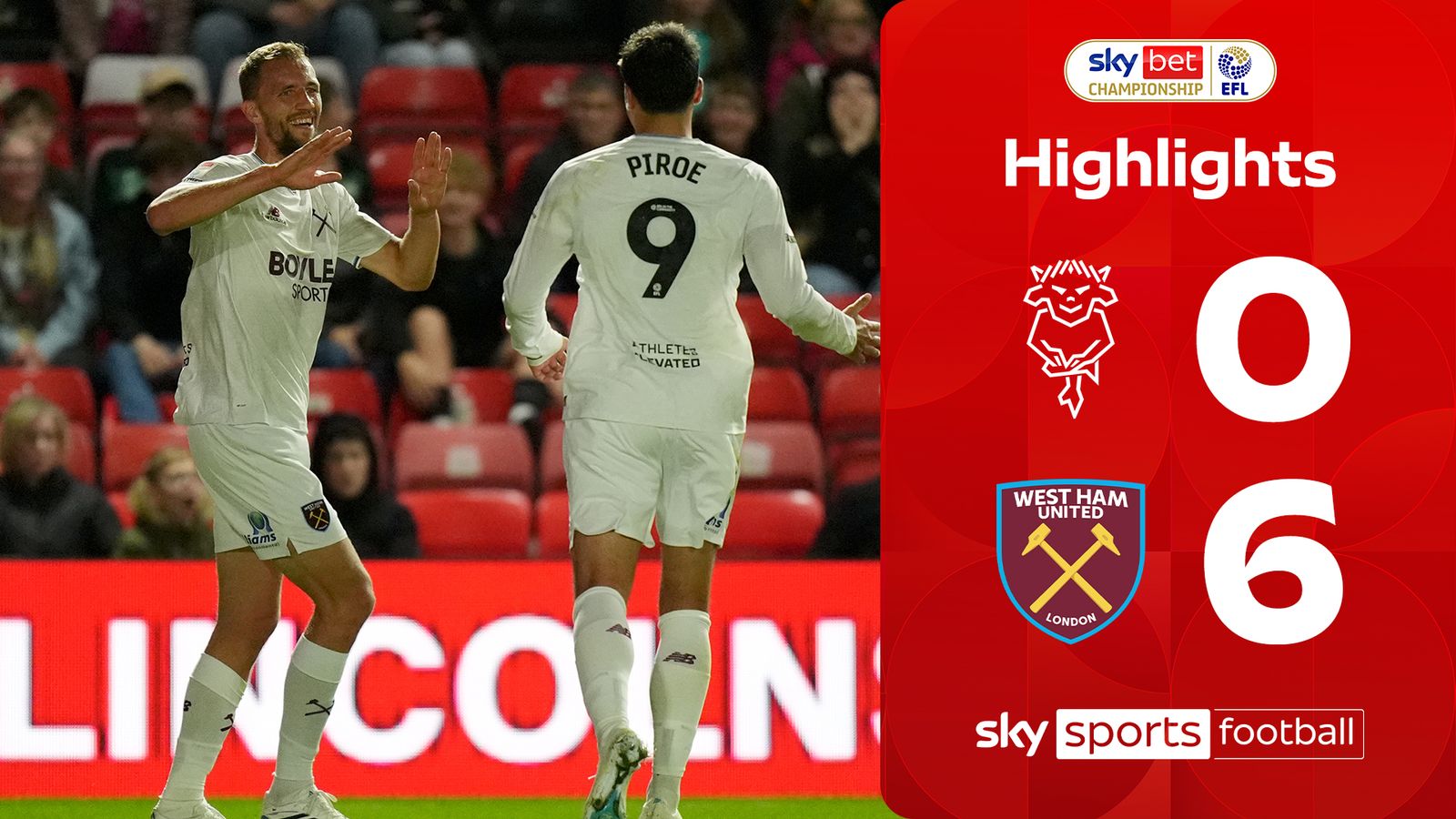 West Ham hit nine-man Lincoln for six