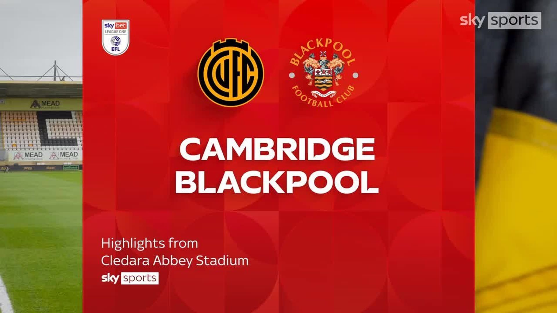 Cambridge 1-0 Blackpool