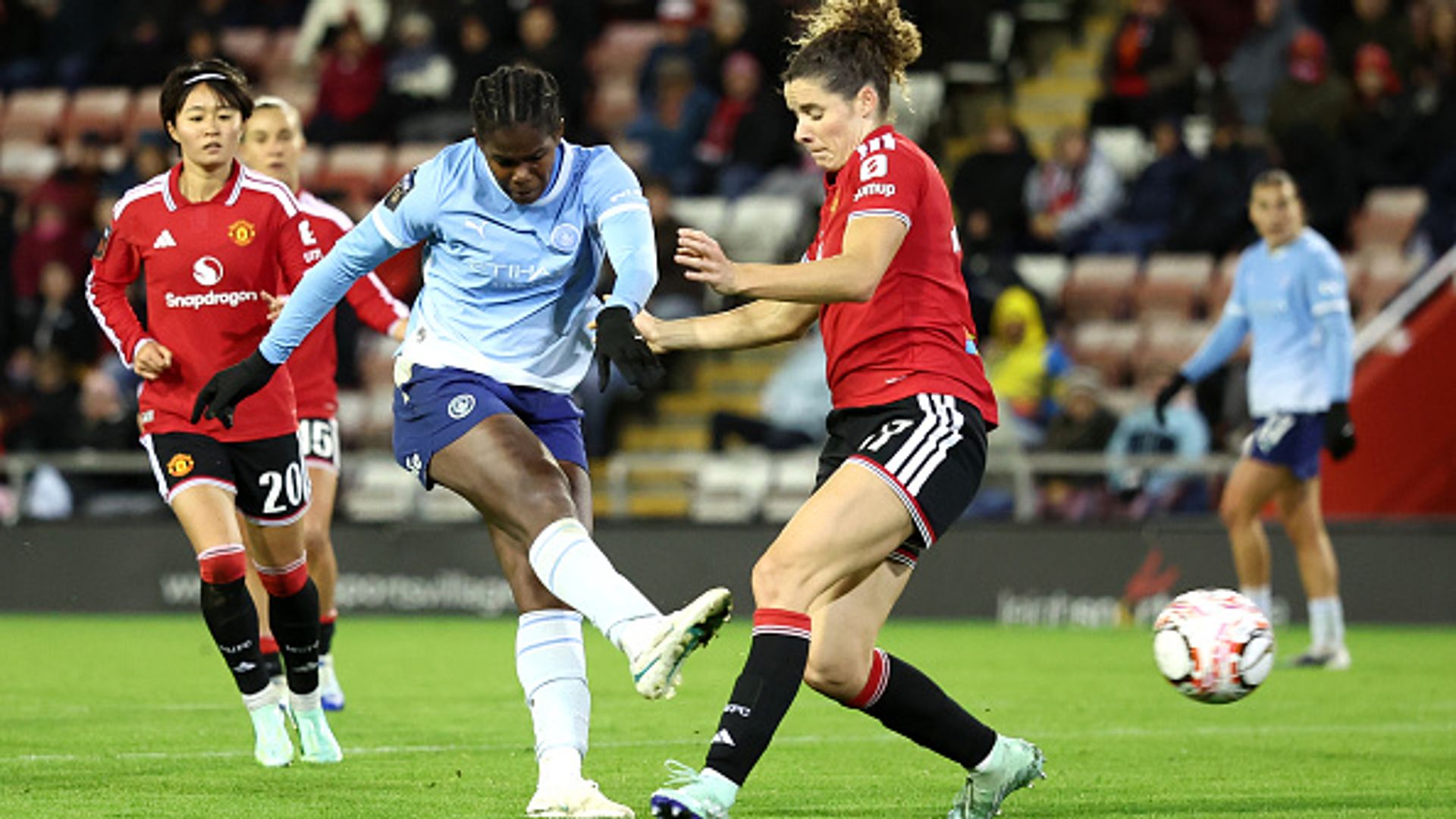 Shaw fires City ahead after United hit crossbar LIVE!
