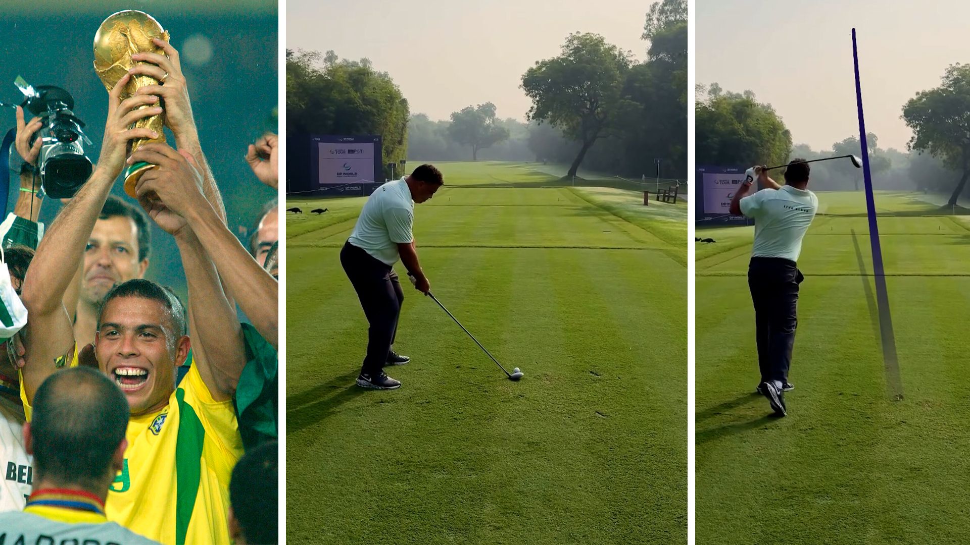 Ronaldo joue au golf au DP World Tour en Inde