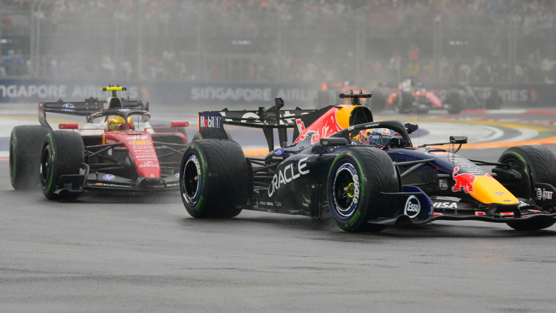 Singapore GP Sprint: Verstappen wins after Russell crashes in the wet LIVE!