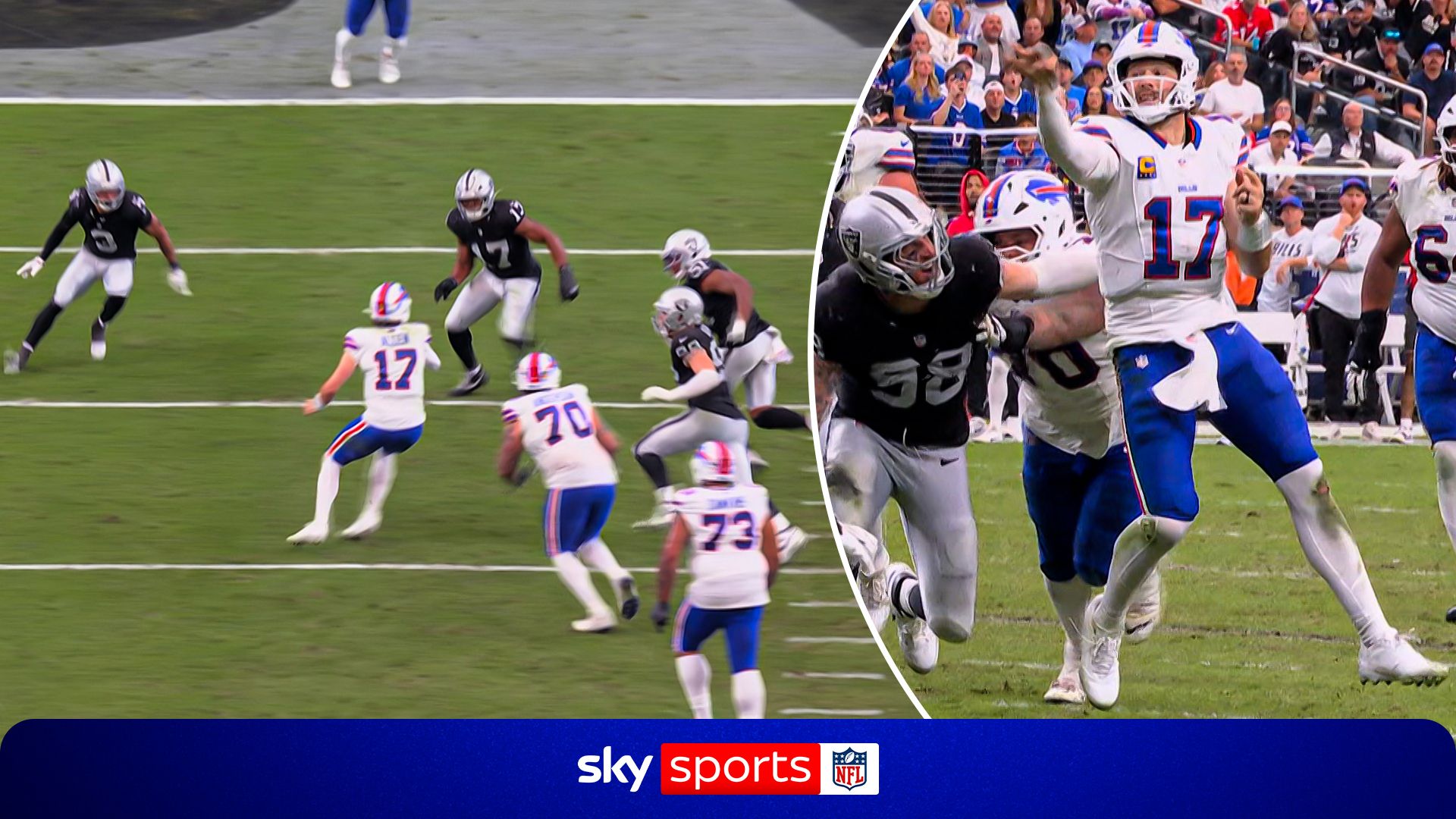 Josh Allen hits flip pass TD in superb improvised play