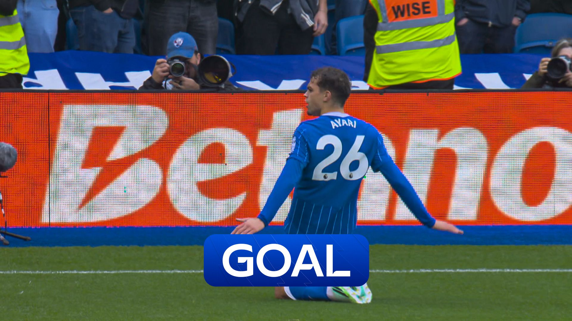 Running riot! Ayari nets Brighton's third inside TEN minutes against Palace!