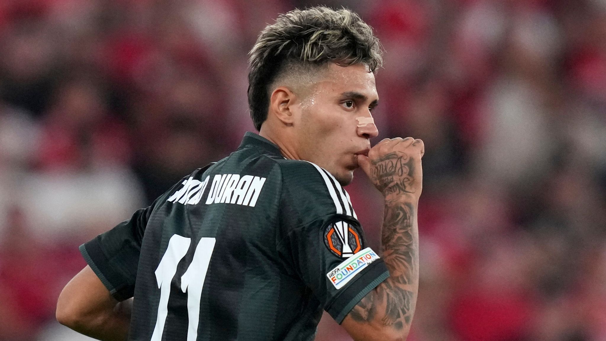 Celtic's Camilo Duran celebrates after scoring against Benfica
