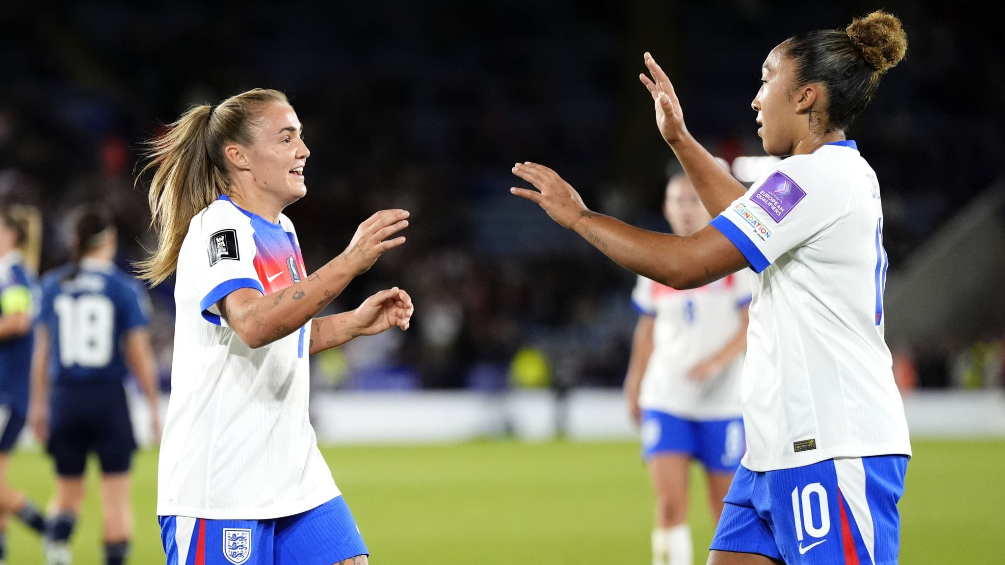 With Potter on the pitch, Georgia Stanway played further forward and scored for England