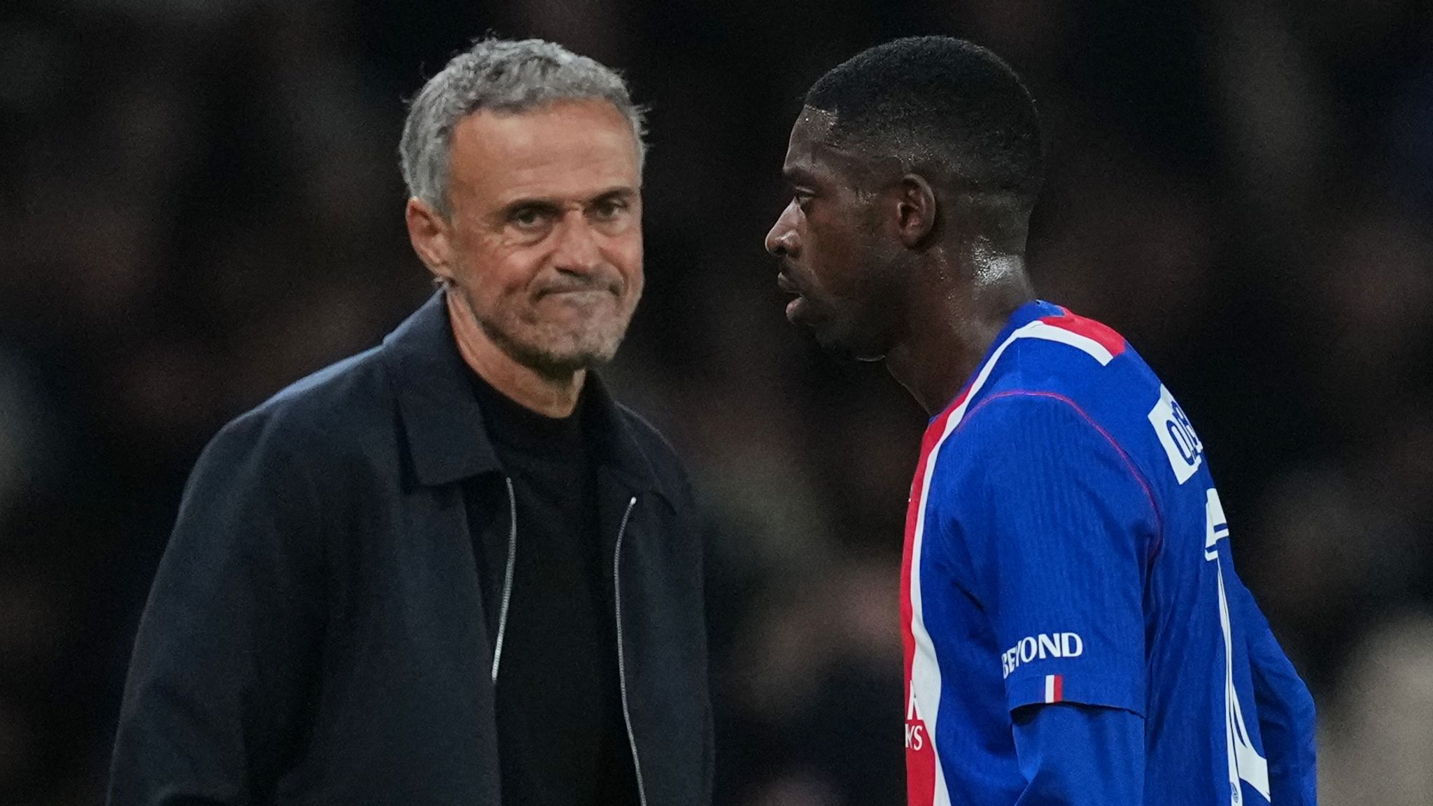 Ousmane Dembele came off with a suspected hamstring injury inside 20 minutes