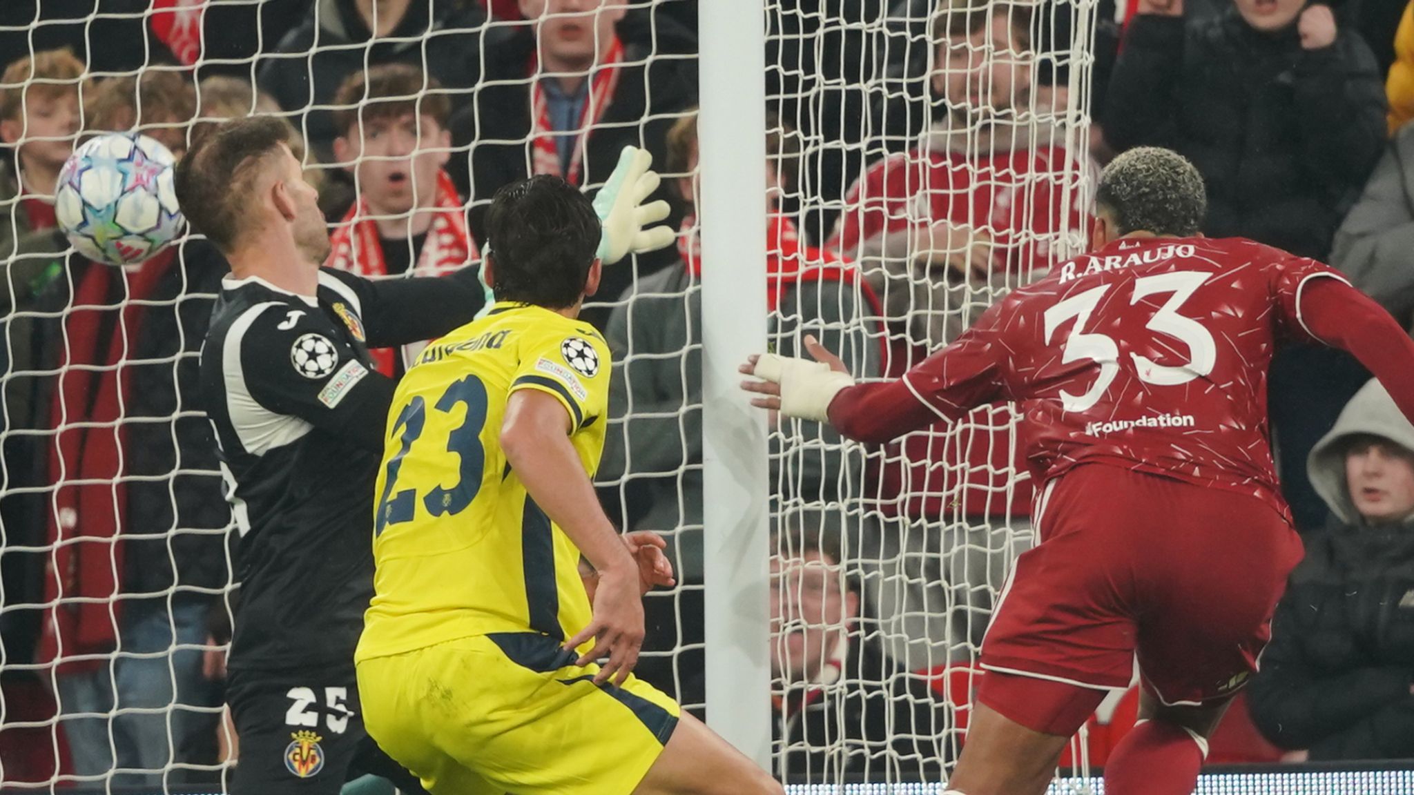 Liverpool's Ronald Araujo scored a first-half equaliser