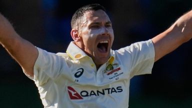 Australian seamer Scott Boland has taken four wickets for 31 runs from his 14 overs so far