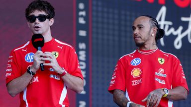 Charles Leclerc and Lewis Hamilton