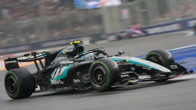 Mercedes driver Kimi Antonelli (AP Photo/Vincent Thian)