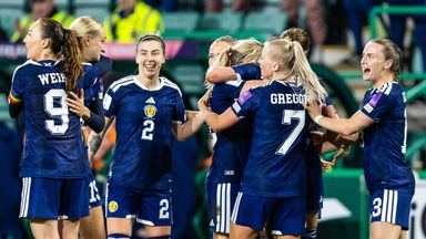 Scotland Women celebrate scoring