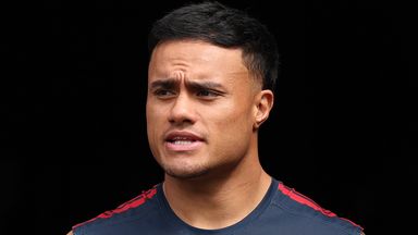 SYDNEY, AUSTRALIA - OCTOBER 03: Spencer Leniu of the Roosters walks out of the tunnel before a Sydney Roosters NRL captain's run at Accor St