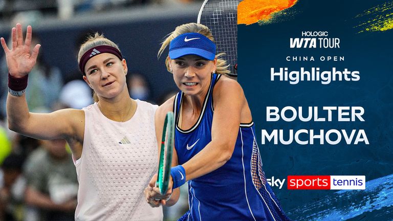 Highlights of the China Open match between Karolina Muchova and Katie Boulter.