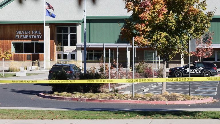 The shooting took place at Silver Rail Elementary School in Bend, Oregon. Pic: Reuters