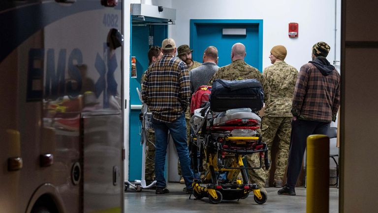 Wainwright Health Centre where injured military members are being treated. Pic: John Ulan/The Canadian Press via AP