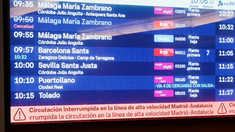 The train line has been suspended due to the crash