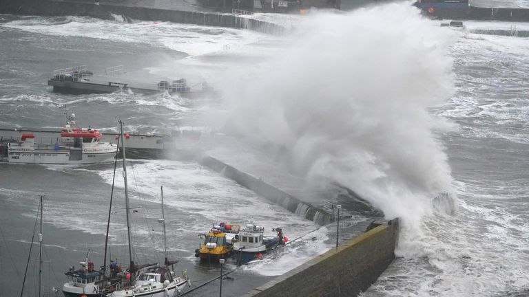 Waves battering the coastline during the last storm. File pic: Reuters