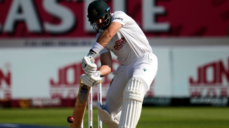 South Africa's Aiden Markram was 45no at stumps