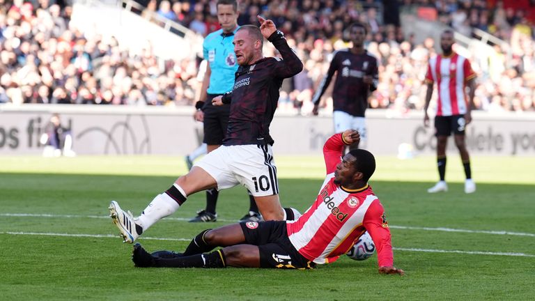 A penalty won by Alexis Mac Allister was ruled out after a VAR review