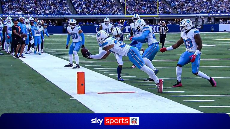 Tennessee Titans safety Amani Hooker pulled off a superb interception of Indianapolis Colts quarterback Daniel Jones