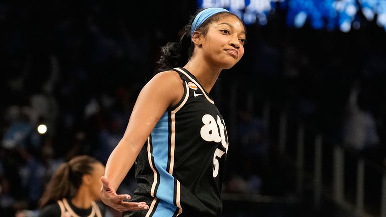 Atlanta Dream forward Angel Reese (5) 