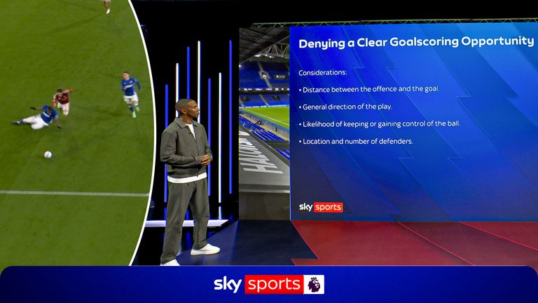 Ashley Young looks at whether or not Diop denied a clear goalscoring opportunity?