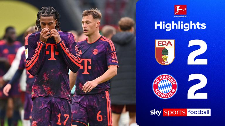 Highlights of the Bundesliga match between Augsburg and Bayern Munich. 