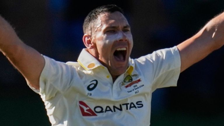 Australia bowler Scott Boland (AP Photo/Themba Hadebe)