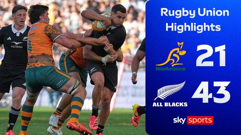 Highlights of the New Zealand vs Australia in the first Bledisloe Cup Test.