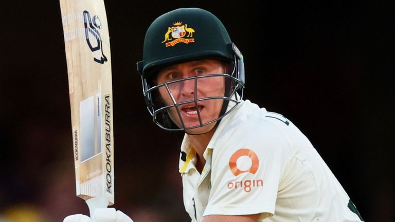 Australia's Marnus Labuschagne bats during a Test match (Associated Press)